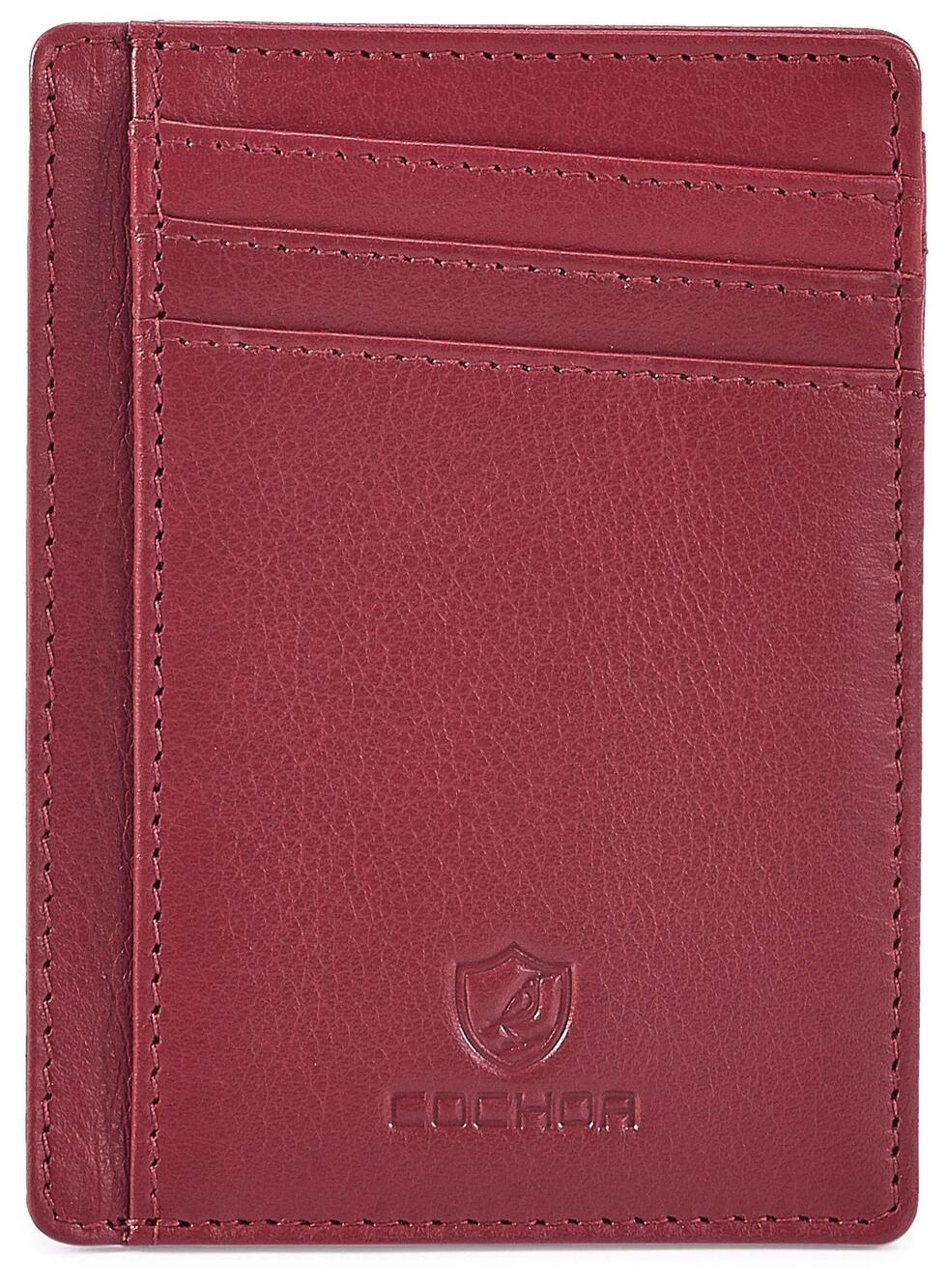 2533 Front Pocket Wallet Slim Minimalist Real Leather RFID Blocking Credit